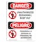 Signmission OSHA Sign, 10" Height, Unauthorized Personnel Keep Out Bilingual Spanish, DS-D-VS-1596 OS-DS-D-710-VS-1596 - alternate 1